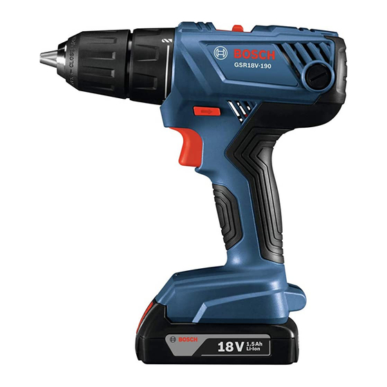 Bosch GSR18V-190B22 Instrucciones De Funcionamiento Y Seguridad