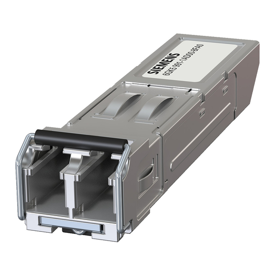 Siemens SIMATIC NET SFP Instrucciones De Servicio