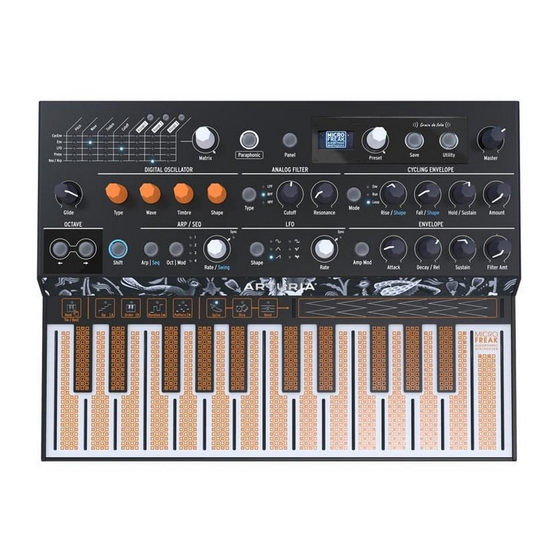 Arturia MICROFREAK Manual Del Usuario