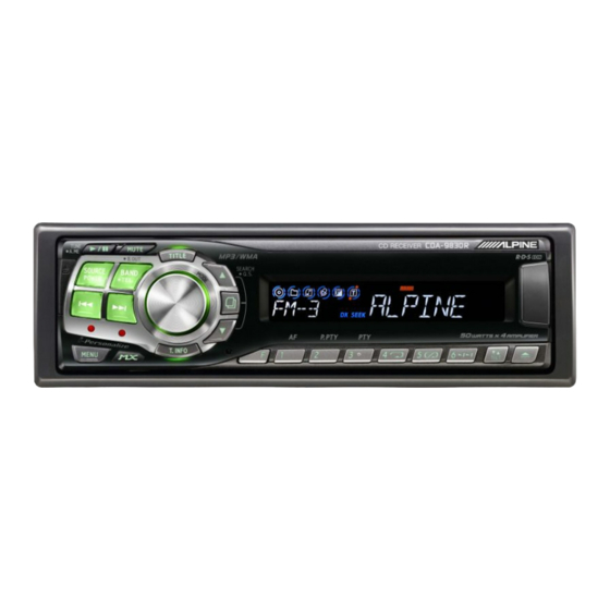 Alpine CDA-9830R Manual De Instrucciones