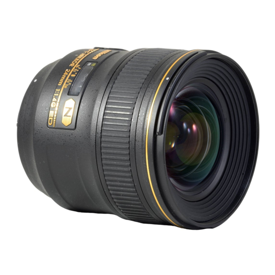 Nikon NIKKOR AF-S NIKKOR 24mm f/1.4G ED Manual Del Usuario