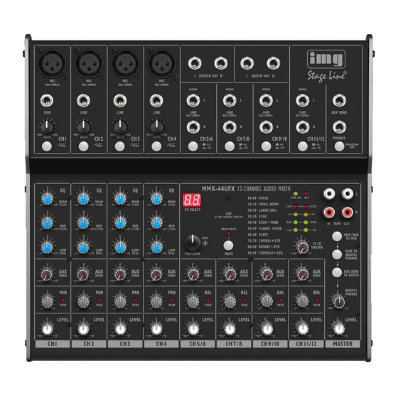 IMG STAGELINE MMX-44UFX Manuales