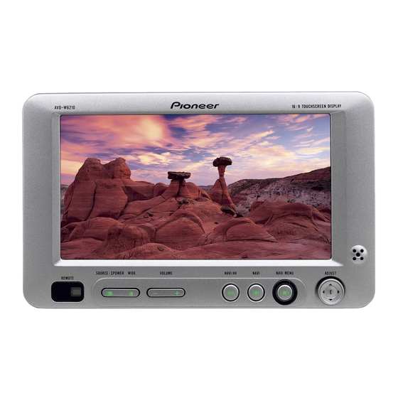 Pioneer AVD-W6210 Manual Del Propietário