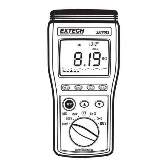 Extech Instruments 380363 Guia Del Usuario