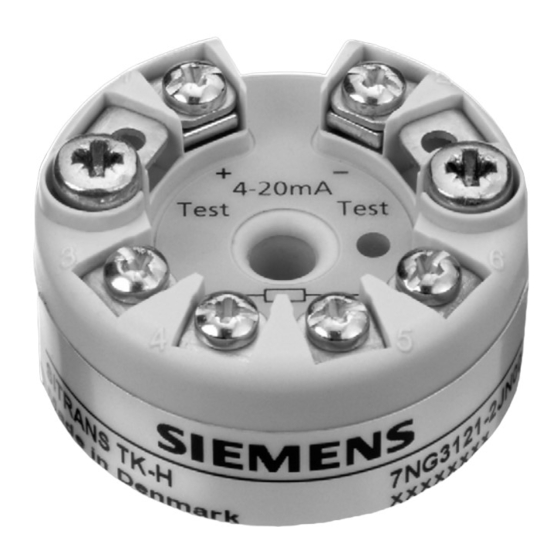 Siemens SITRANS TK Manuales