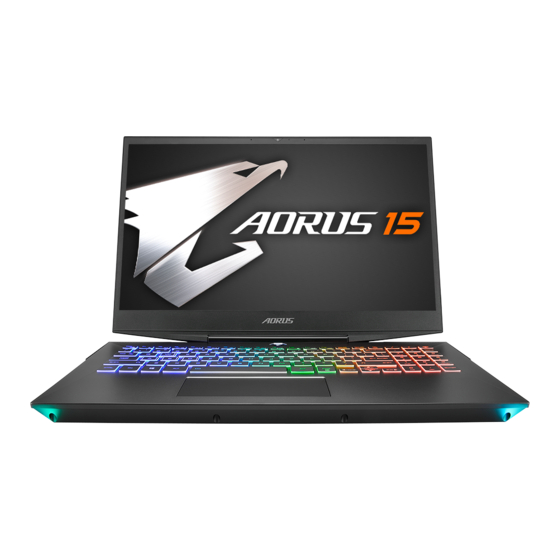 Gigabyte AORUS 15 Serie Guia De Inicio Rapido