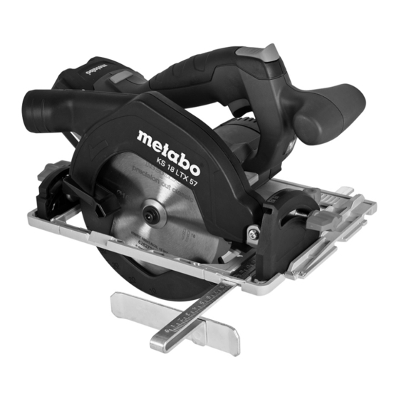 Metabo KS 18 LTX 57 BL Manual De Instrucciones