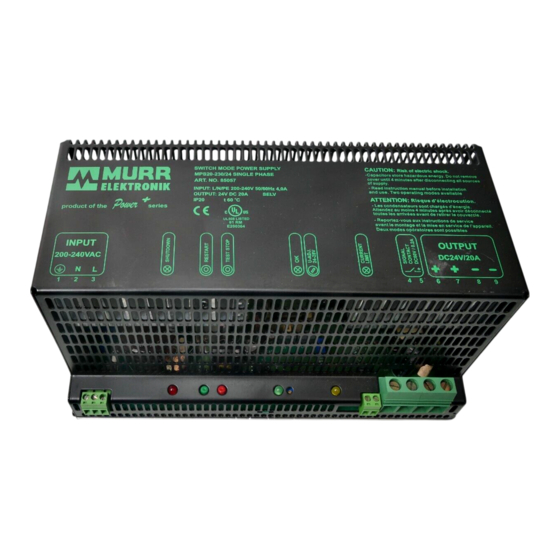 Murr Elektronik MPS20-230/24 Instrucciones De Montaje