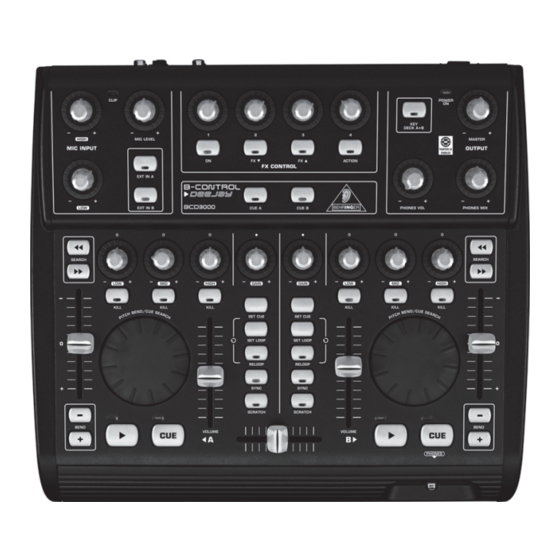 Behringer B-CONTROL BCD3000 Manual De Uso