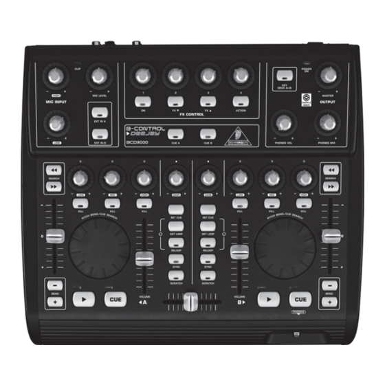 Behringer B-Control BCD3000 Guía De Instalación De Hardware