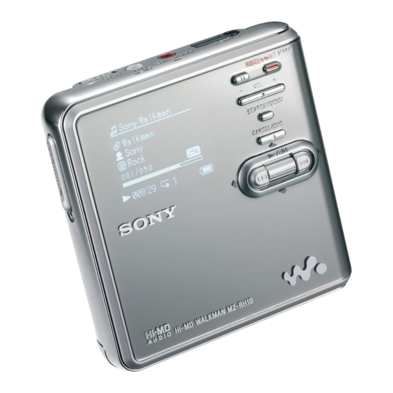 Sony MZ-RH10 Manuales