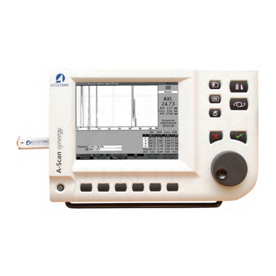 Accutome A-Scan Synergy Guia Del Usuario