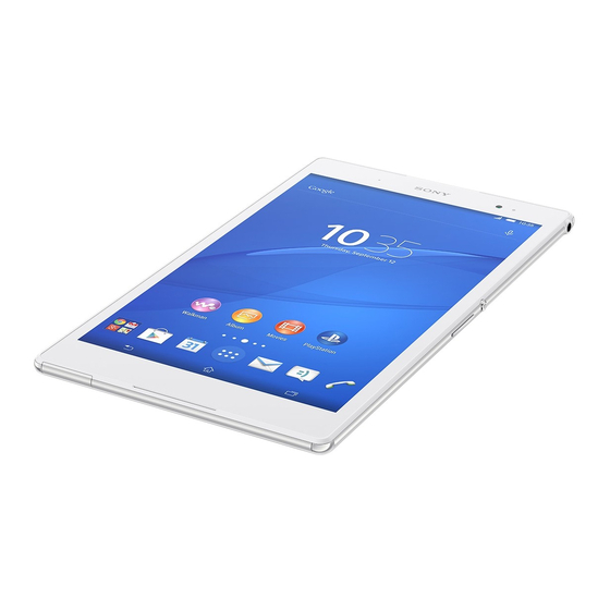 Sony Xperia Z3 Tablet Compact Guia Del Usuario