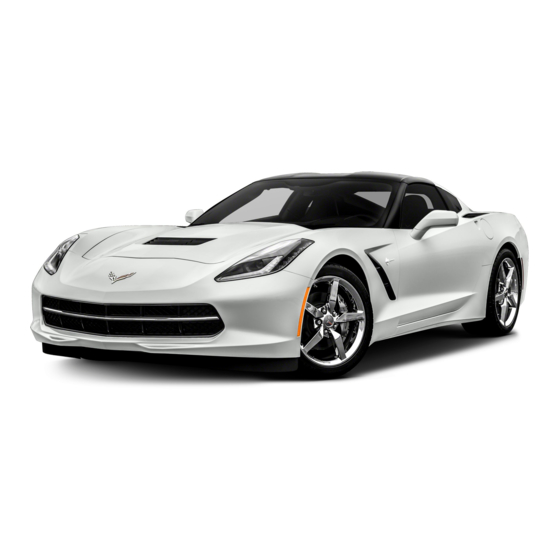 Chevrolet CORVETTE 2017 Manual Del Propietário