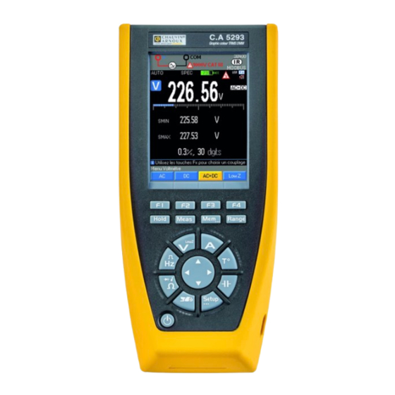 Chauvin Arnoux CA 5292 Manual De Instrucciones