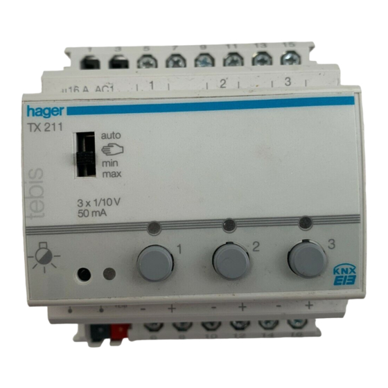 hager TX 211 Manual Del Usaurio
