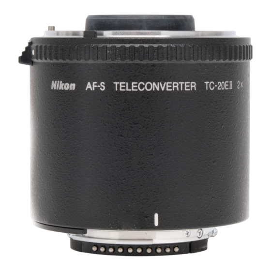 Nikon AF-S Teleconverter TC-20E III Manual Del Usaurio