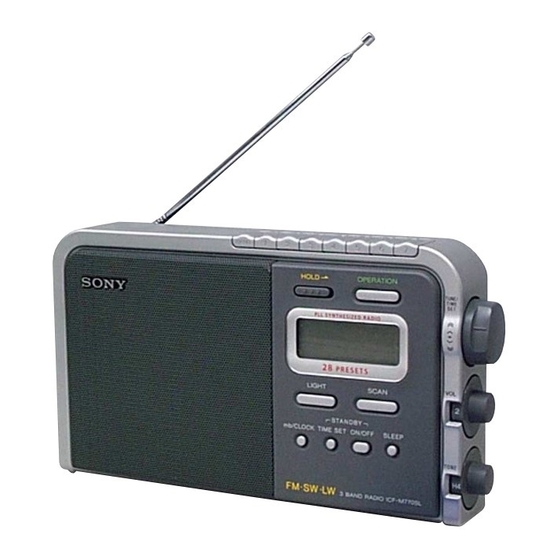 Sony ICF-M770L Manual De Instrucciones