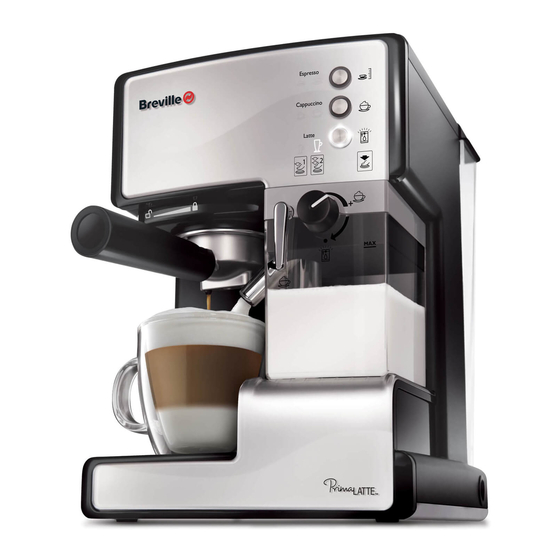 Breville Prima LATTE Guia De Inicio Rapido