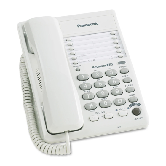Panasonic KX-TS105LXW Guía Rápida
