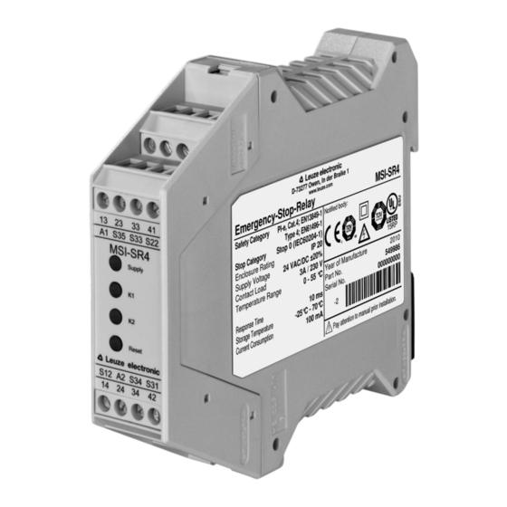 Leuze electronic MSI-SR4 Instrucciones De Uso
