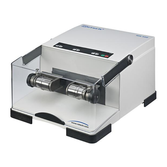 Retsch MM400 Instrucciones De Servicio