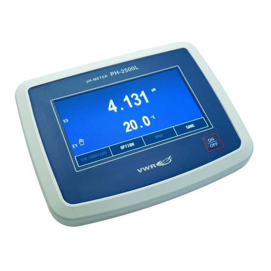 VWR Avantor PH-2500L Manual De Uso