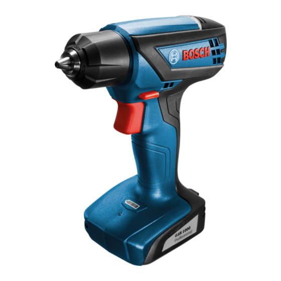 Bosch GSR 1000 Manual Del Usuario