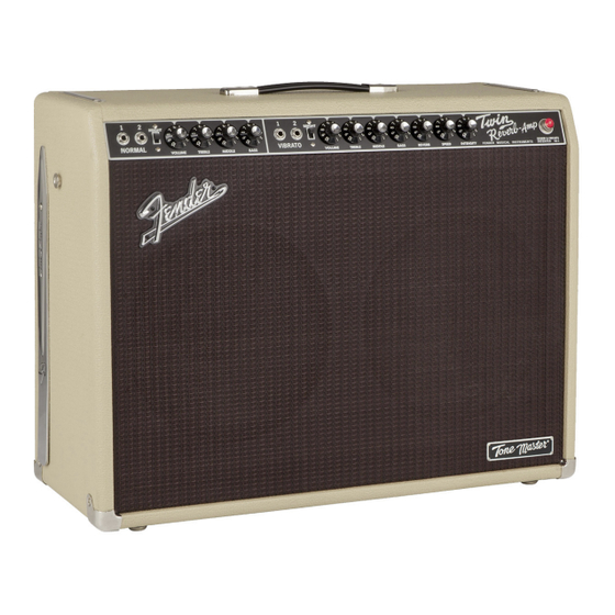 Fender TONE MASTER Twin Reverb-Amp BLONDE Manual De Instrucciones