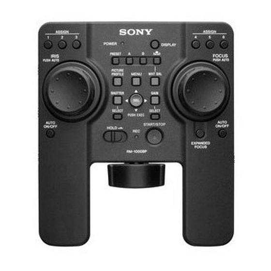 Sony RM-1000BP Manual De Instrucciones