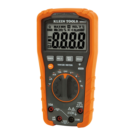 Klein Tools MM600 Manual Del Usuario
