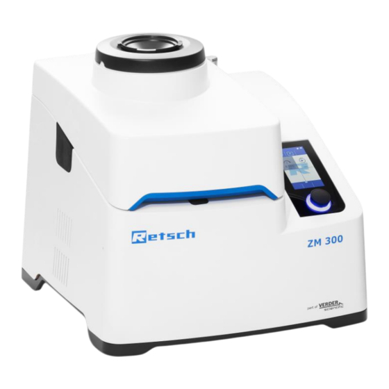 Retsch ZM 300 Manual De Instrucciones