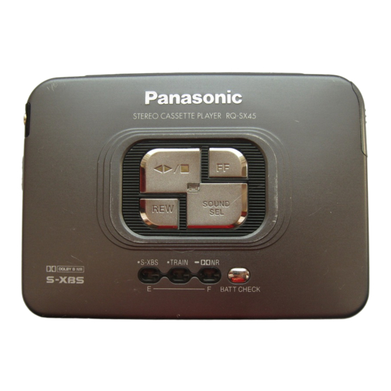 Panasonic RQ-SX45 Instrucciones De Funcionamiento