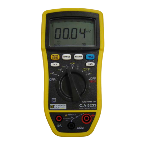 Chauvin Arnoux C.A 5233 Manual De Instrucciones