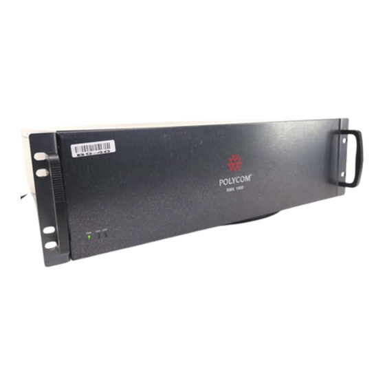 Polycom RMX 1000 Guía De Introducción