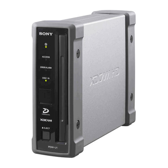 Sony PDW-D1 Manual De Operación