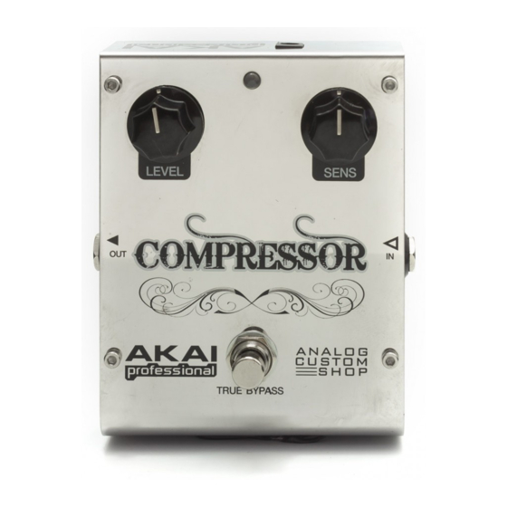 Akai Professional Compressor Guia De Inicio Rapido