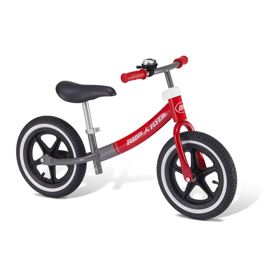 Radio Flyer Air Ride Balance Bike 808 Manual De Instrucciones