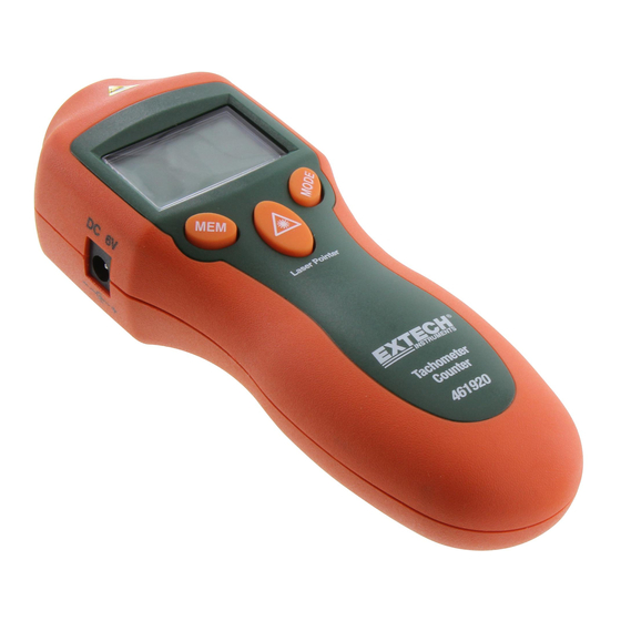 Extech Instruments 461920 Manual Del Usuario