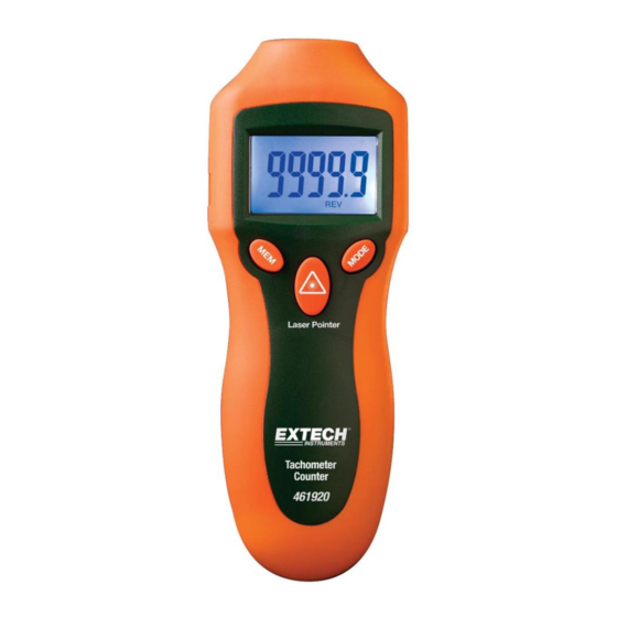 Extech Instruments 461920 Manual Del Usuario