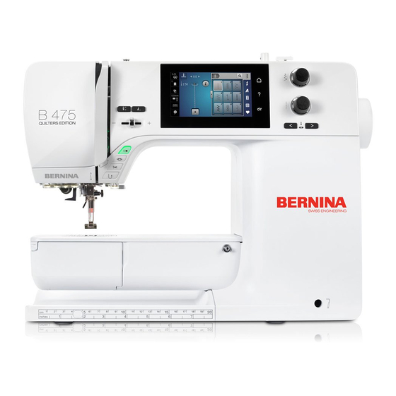 Bernina 475 QE Instrucciones De Uso