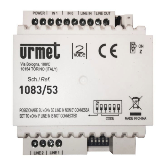 Urmet 1083/53 Manuales