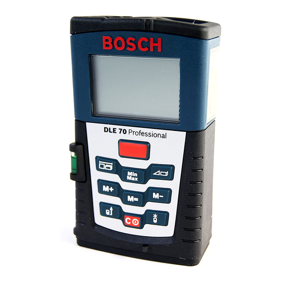 Bosch DLE 70 Professional Manual Del Usuario