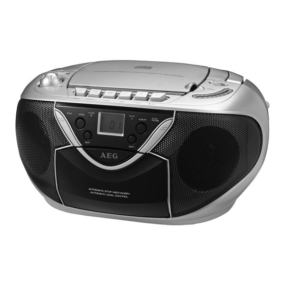 AEG SRR 4326 CD/MP3 Instrucciones De Servicio