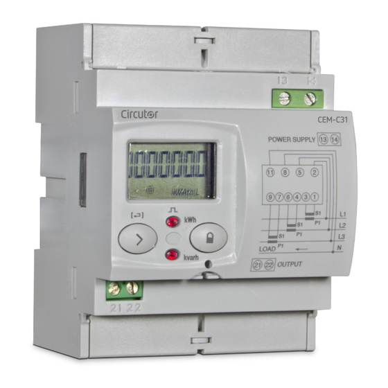 Circutor CEM-C31-T1 Manual De Instrucciones