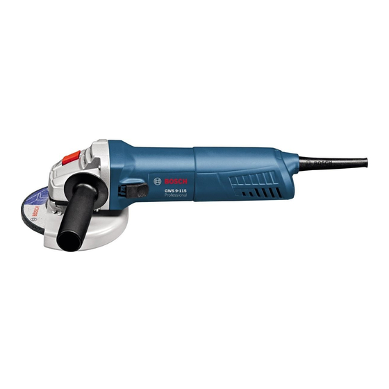 Bosch GWS 9-115 Professional Manual Del Usuario