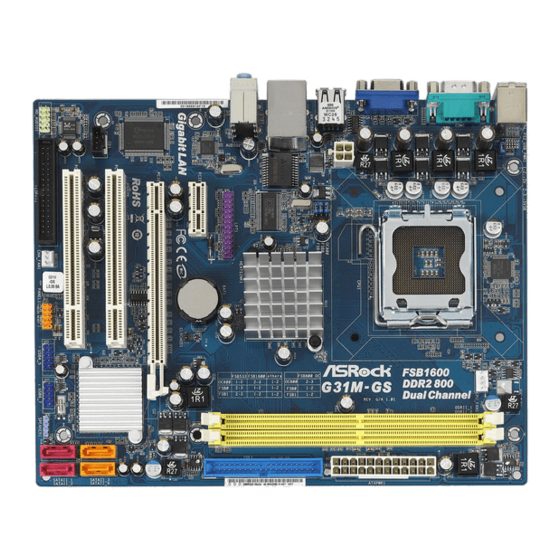 ASROCK G31M-GS Manual Del Usario