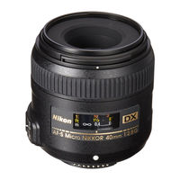 Nikon AF-S DX Micro NIKKOR 40mm f/2.8G Manual Del Usuario