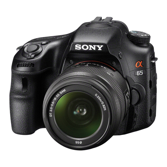 Sony SLT-A65 Manuales