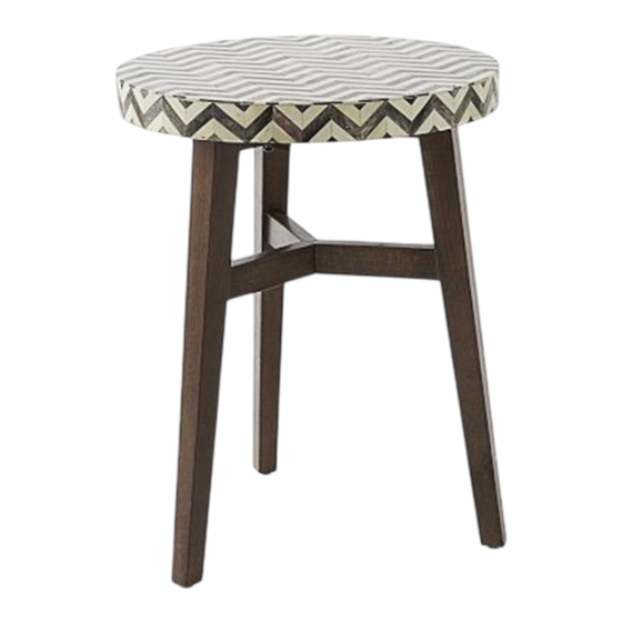 West Elm Chevron Bone Side Table Instrucciones De Ensamblaje